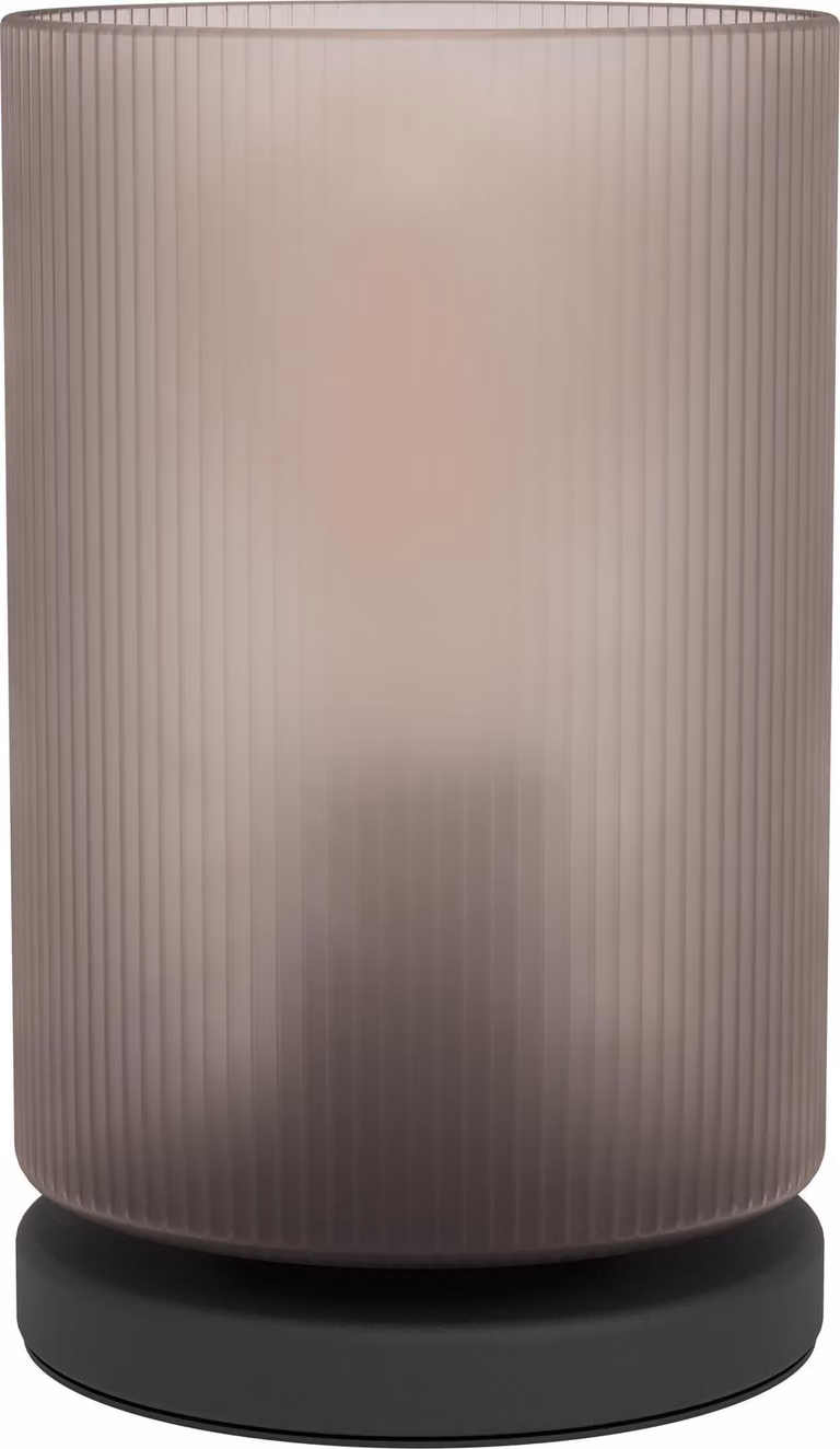 EGLO ''Colomera'' lampada da tavolo, E27, acciaio/vetro, grigio opaco