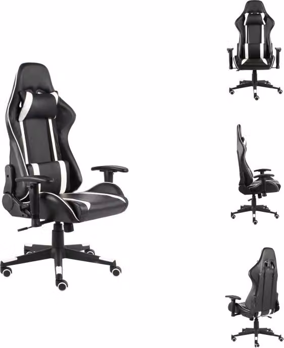 vidaXL Sedia da gioco girevole in PVC bianco - Sedia da gioco