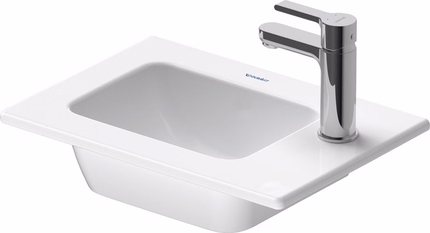 Duravit ME by Starck Lavabo pour meuble, 1 trou pour robinet, sans trop-plein, 430mm, 0723430041, 0723430041