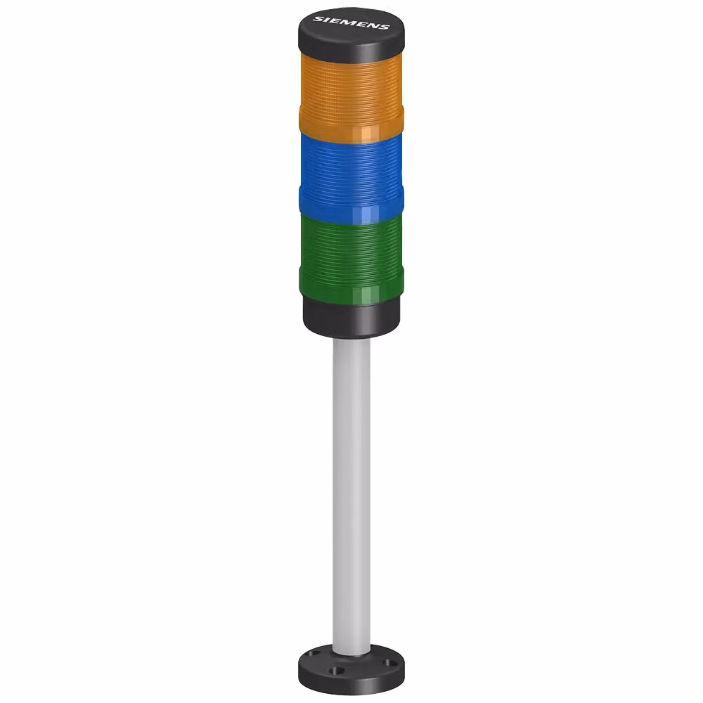 Colonna di segnalazione Siemens completa, gialla, blu, verde, con LED integrato 24 V CA/CC 8WD44235AK050AE0