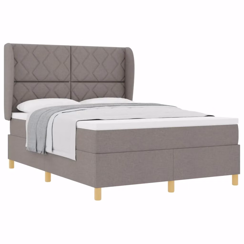 Letto ibrido con testiera Talpa vidaXL in tessuto beige o grigio L/P: 140 x 190 cm – 2