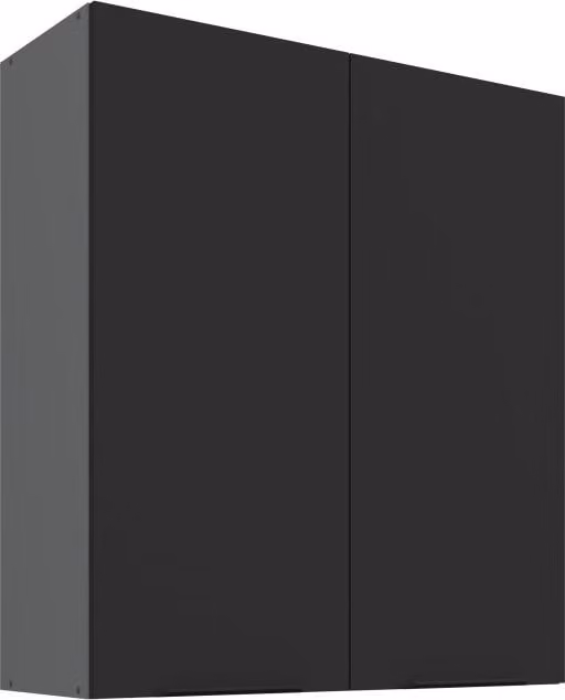 Mobile a parete alto LUNARA - larghezza 80 cm, nero/antracite