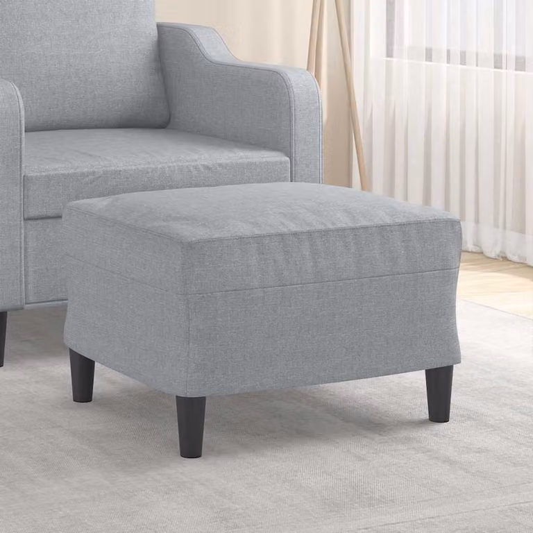 vidaXL Poggiapiedi Moderno in Tessuto Grigio L: 60 cm, P: 50 cm, H: 41 cm