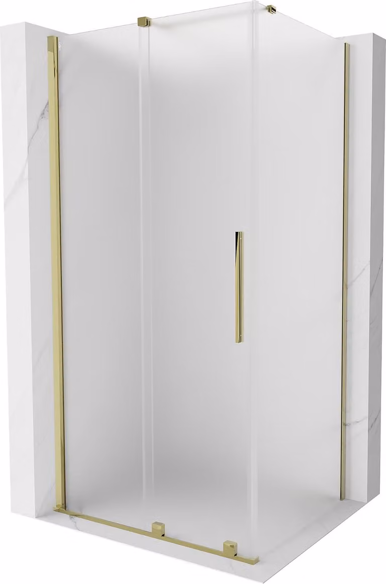 Mexen Velar cabina doccia scorrevole 120 x 90 cm, brina, oro - 871-120-090-31-50