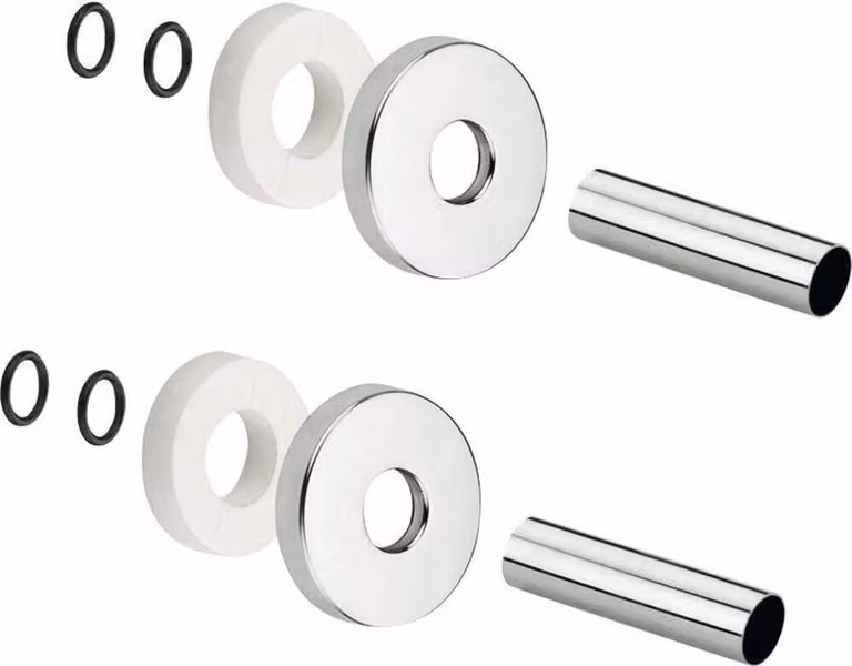 Rosone da soffitto, set, acciaio inox opaco