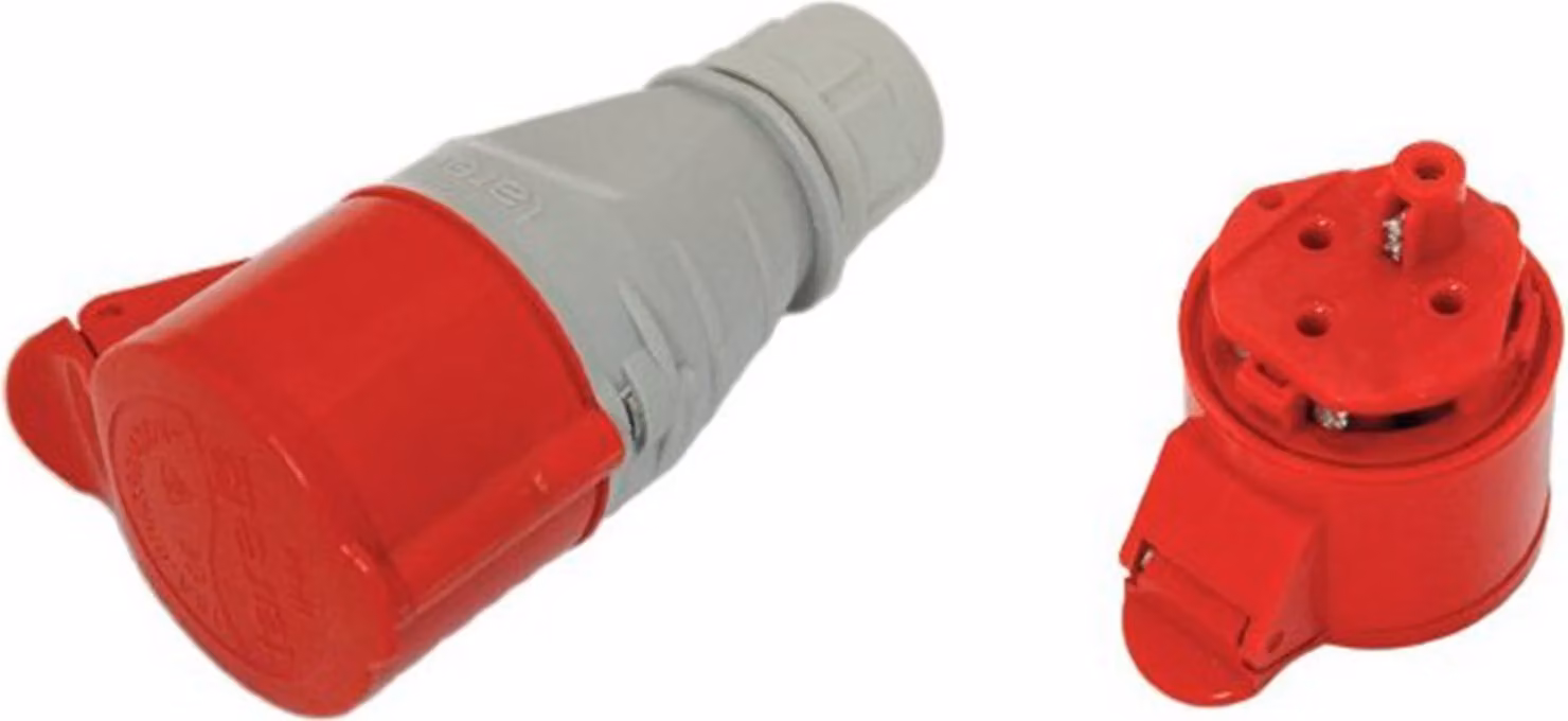 Presa portatile isolata a connessione rapida 32A 400V 3P+N+Z IP44