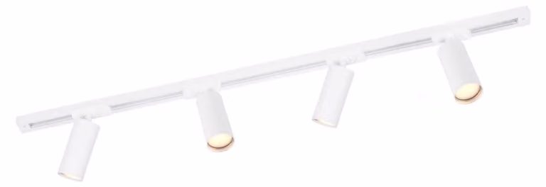 Lampade a binario Ledvion, lunghezza 1 metro, monofase, colore bianco, 4 luci, senza lampadine GU10