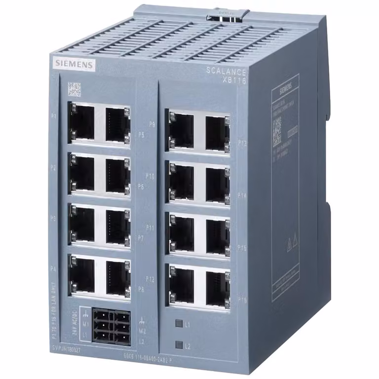 SIEMENS SCALANCE 6GK5116-0BA00-2AB2 Switch XB116 non gestito, 16x 10/100 Mbit