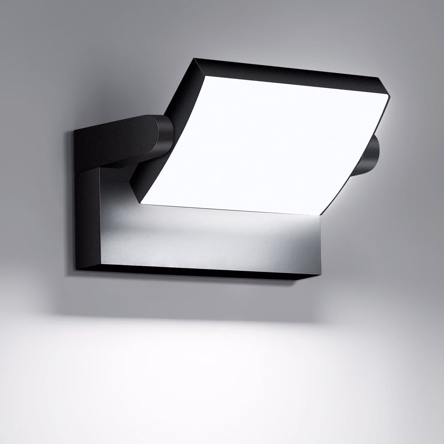 Lampada a LED da parete, 40W, 4000 lumen, 6000K, grado di protezione IP65, orientabile, colore nero