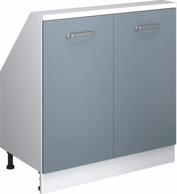 Mobile sottotetto Vicco Rion Grigio-blu e Bianco con 2 ante a battente – 1