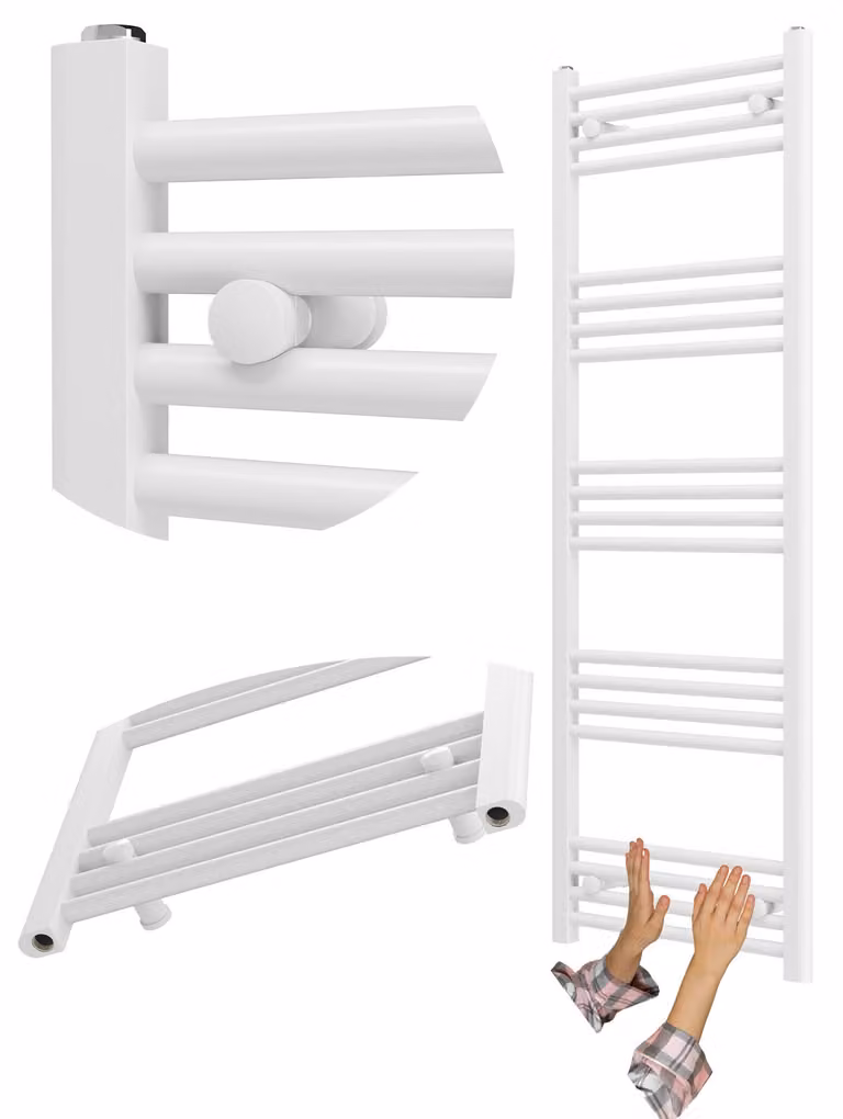Granitan - Radiatore da bagno - Scaldasalviette - 50x140 cm - Bianco - Scaldasalviette - BRENO