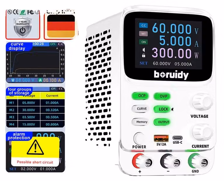 Alimentazione, tensione continua regolabile, test di alta precisione, SPPS-K605 60V 5A