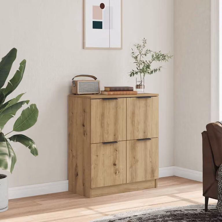 Credenza moderna vidaXL in legno Rovere color marrone L 60 cm, P 30 cm, H 70 cm