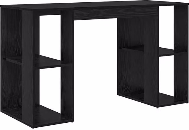 Scrivania moderna Design In in legno rovere nero e marrone, L 130 x P 50.5 x H 75 cm – 1