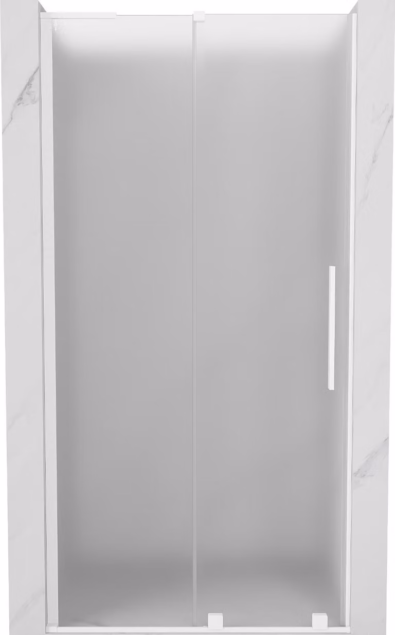 Mexen Velar L porte doccia scorrevoli 90 cm, ghiacciate, bianche - 871-090-003-31-20