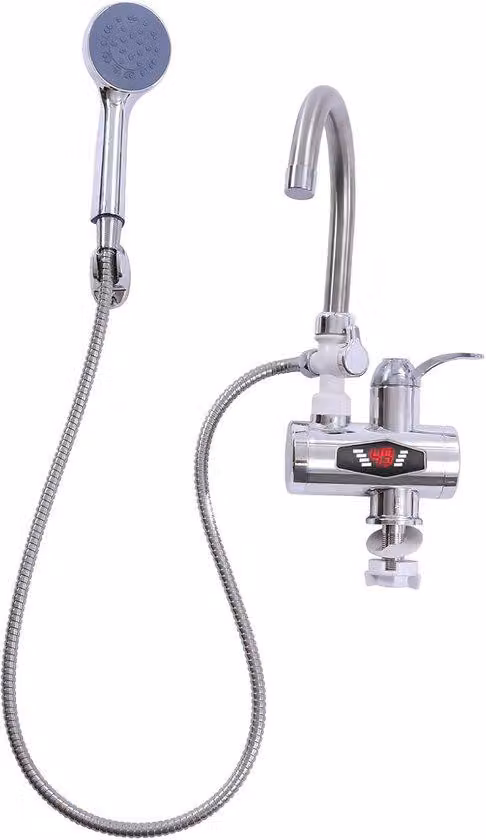 Doccia elettrica con riscaldamento dell'acqua - 3000W - 220V - Argento