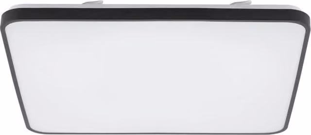 Plafoniera bagno quadrata 63,5cm LED 64W 3000K nera