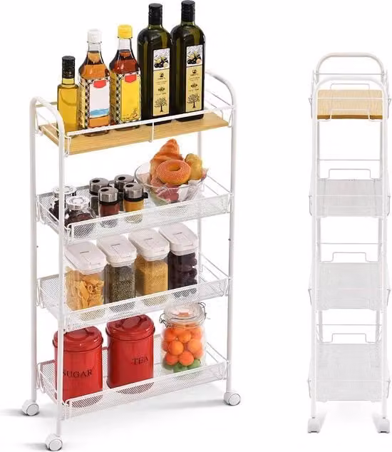 Carrello da Servizio - Trolley Cucina - Su Ruote – Sostenibile – Trolley Cucina