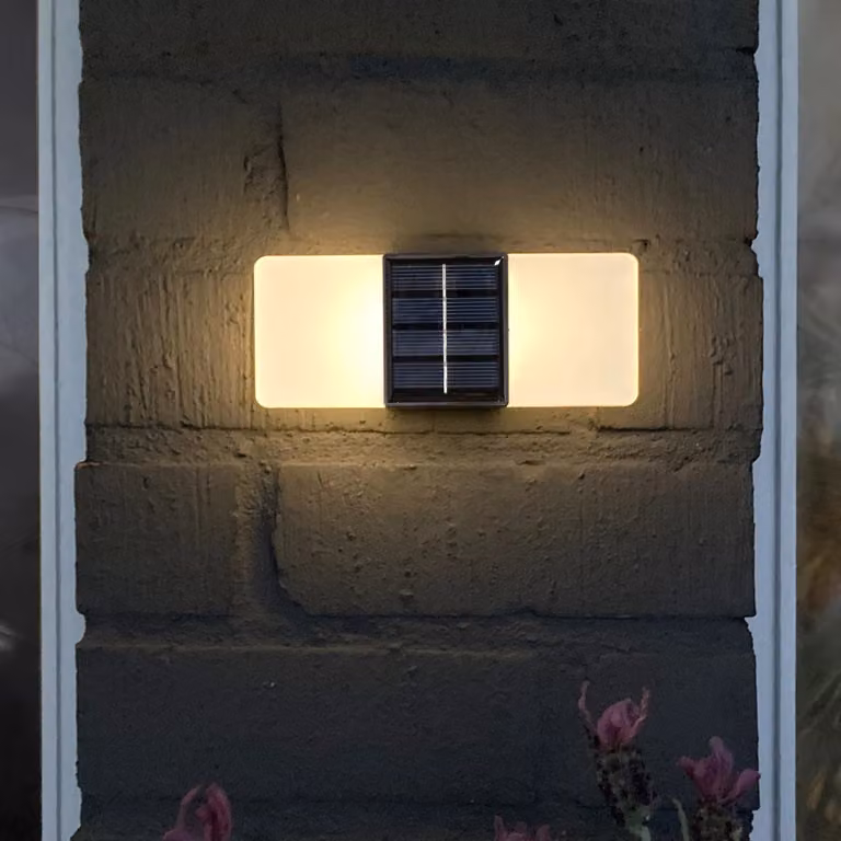 Lampada solare da parete Wally Frost white H 14cm 2 modalità