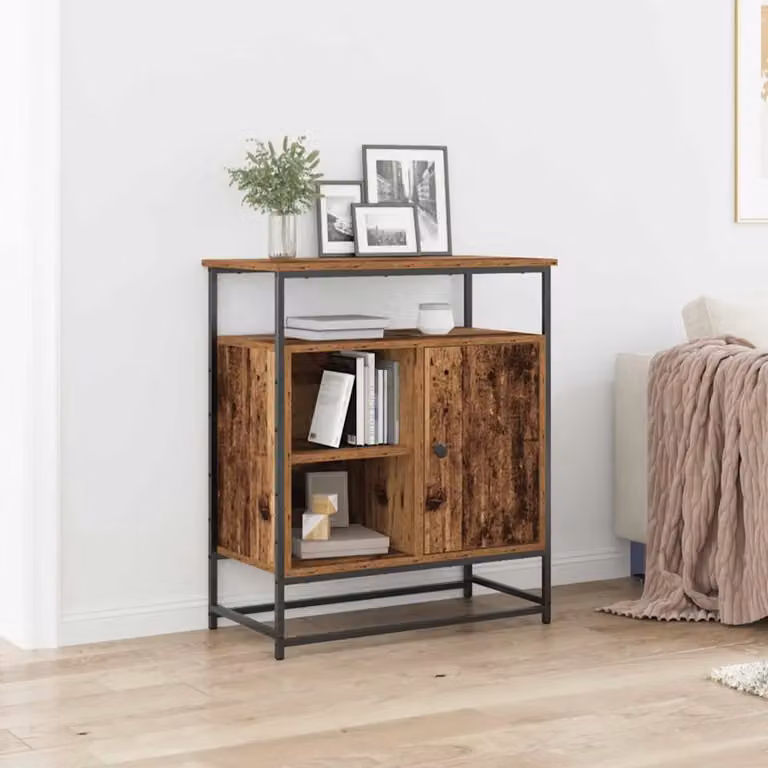 Credenza moderna vidaXL in legno ingegnerizzato marrone L: 69 cm, P: 35 cm, H: 80 cm