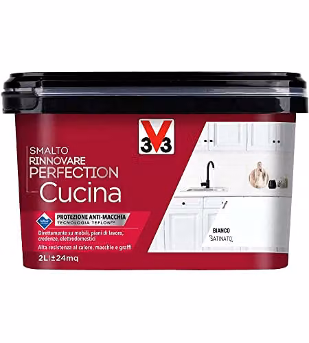 V33 Smalto Rinnovare Perfection Cucina Bianco Satinato 2L