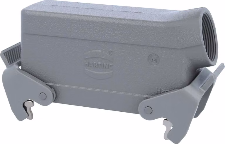 HARTING Han 24B Custodia a manicotto bassa, 1xM32 uscita cavo laterale, con 2 staffe trasversali Vite M32 Area di serraggio