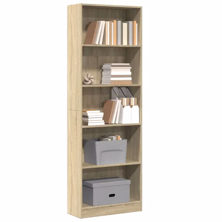 Libreria moderna vidaXL in legno marrone da appendere a parete L/P/H: 60 x 24 x 176 cm