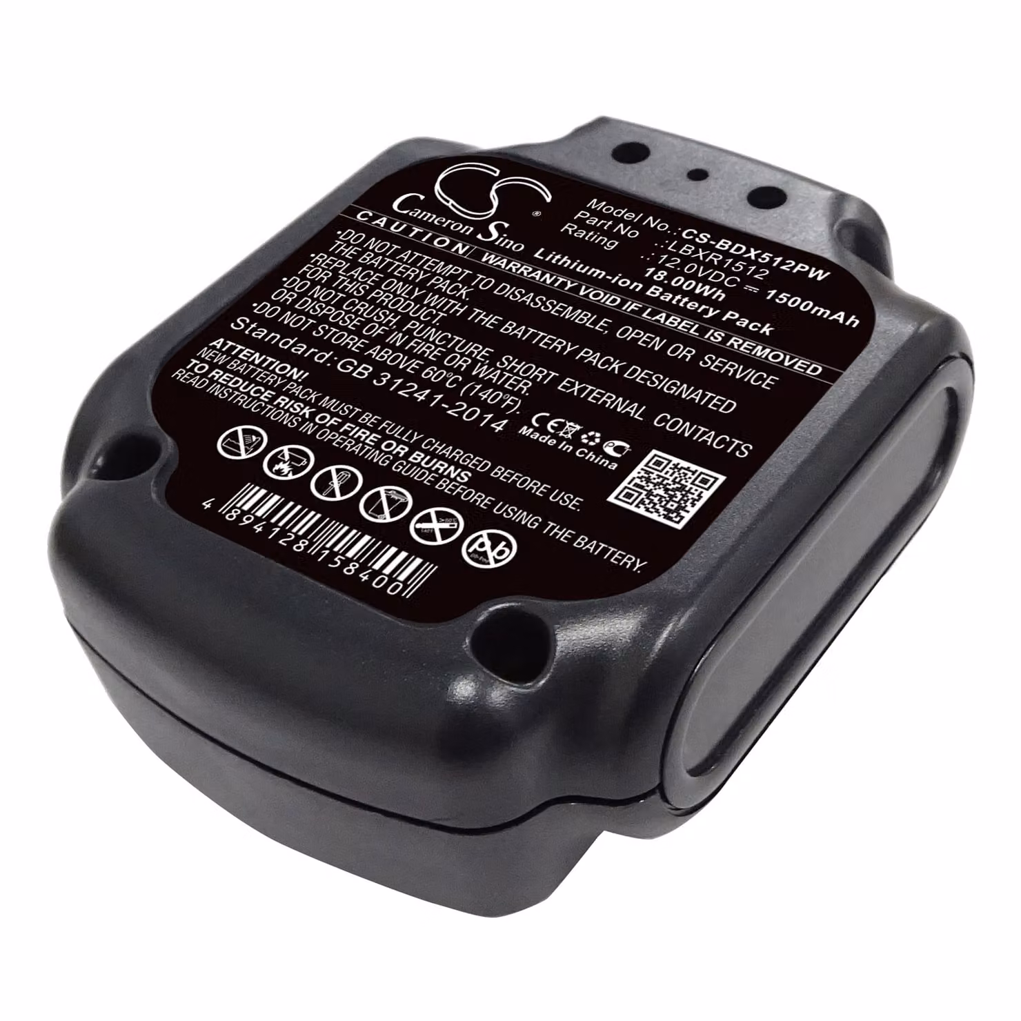 TECHTEK Batteria compatibile con [Black & Decker] BDCD112, BDCD12, BDCDD12, BDCDD12K, BDCDD12KB, BLA12L-0608-1 sostituisce LBXR1512