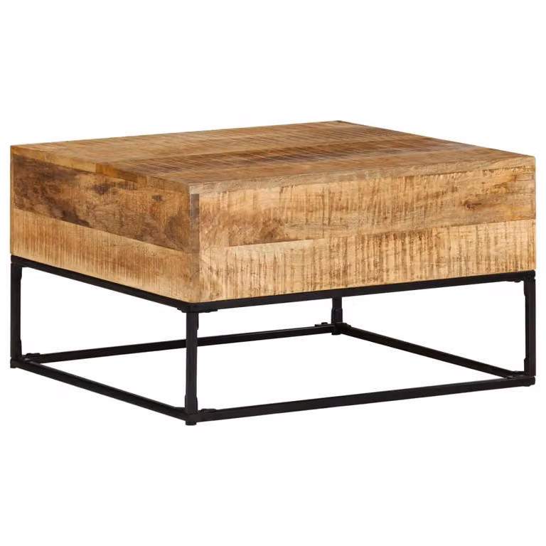 Tavolino 68x68x41 cm Legno di mango grezzo