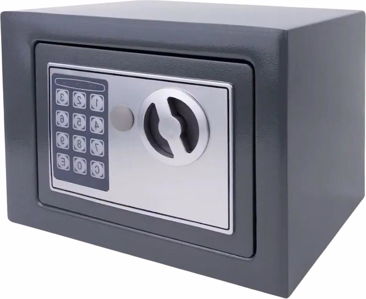 Cassetta di sicurezza digitale Laziel in acciaio - cassaforte commerciale - montaggio a parete - 2 chiavi - 4,6 litri