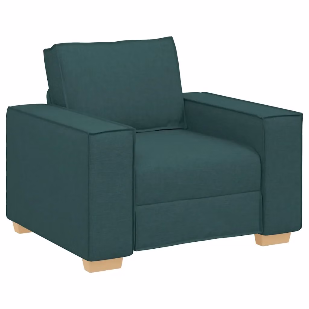 Poltrona Lounge vidaXL Verde con Braccioli e Rivestimento in Tessuto L: 100 cm, P: 78 cm, H: 84 cm – 2