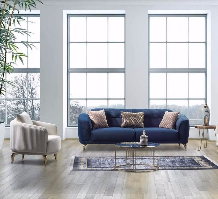 Sitzgarnitur Sofa-Set Wohnzimmergarnitur Polstergarnitur Wohnlandschaft Couch