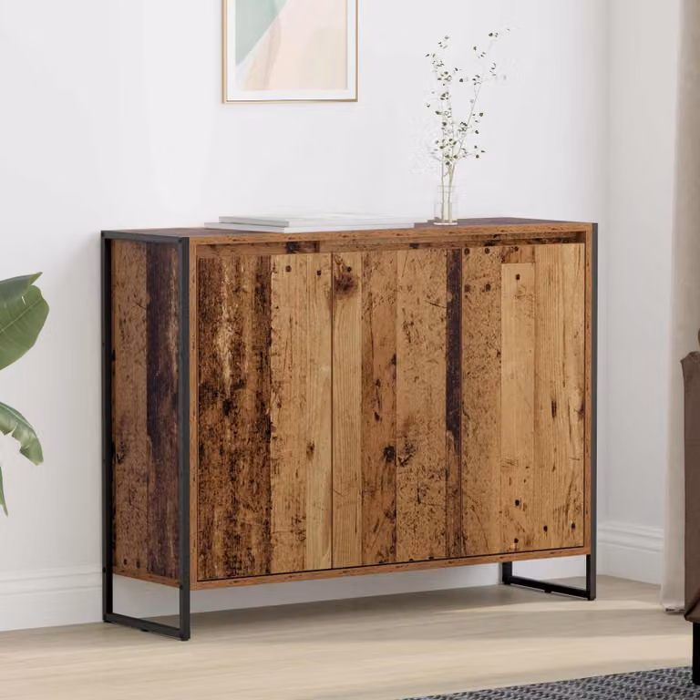 Mobile laterale vidaXL in legno vecchio marrone L 96,5 x P 30 x H 75 cm