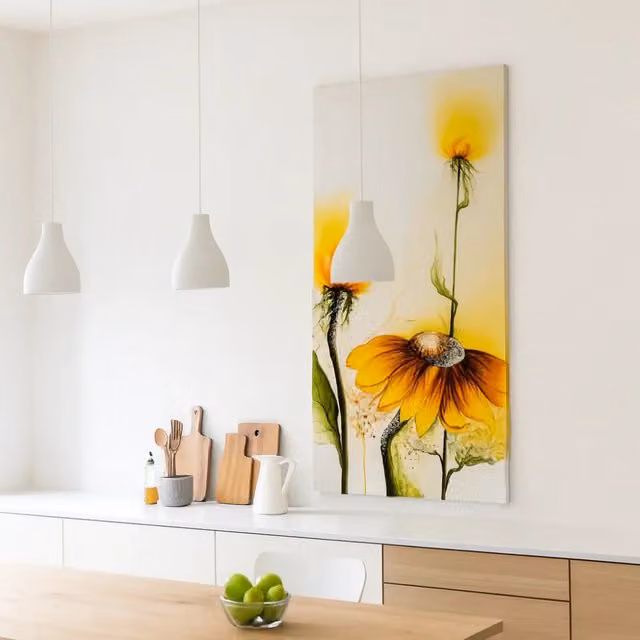 Pannello decorativo da parete Hug Duzzle design moderno effetto legno giallo L: 60 cm, P: 40 cm, H: 120 cm