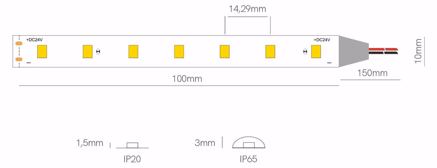 Striscia LED 5m Beneito & Faure Serie Fine 24V 4,8W/m 2700K IP20 - Illuminazione Lineare Professionale per Interni ad Alta Efficienza