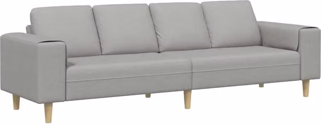Divano | Divano da soggiorno | Sofa per Soggiorno Grigio Nuvola 250 x 77 x 76 cm Poliestere