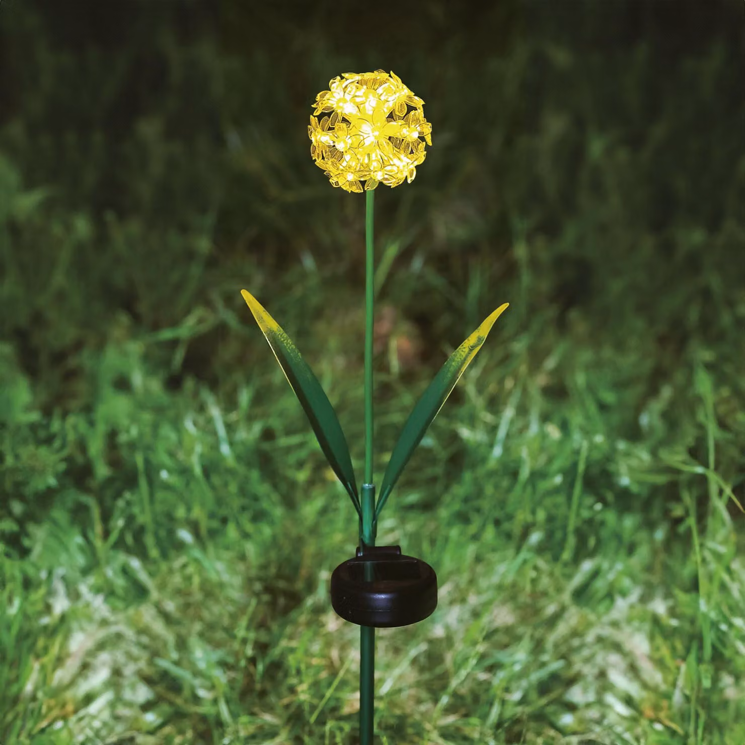 Ortensia da giardino a energia solare – 25 LED bianchi caldi – Lampada a energia solare – 65 cm – Si accende automaticamente al tramonto – Per giardino, balcone e aiuola – 2 colori (unità di vendita 1, colore casuale) [11738]