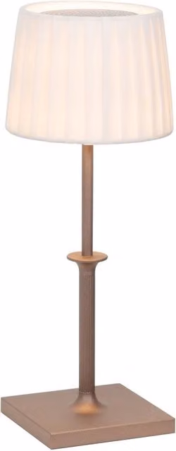 Lampada da Tavolo Ricaricabile Poldina Classic Zafferano Led Touch Dimmer Colore Bronzo