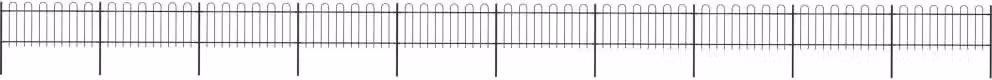 Maison Exclusive - Recinzione da Giardino con Parte Superiore ad Anello in Acciaio 1781,5x80 cm Nero