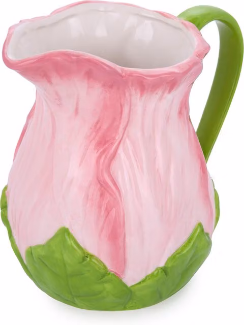 Brocca in ceramica con decorazione floreale rosa e verde Florafruit, capacità 1,4 l
