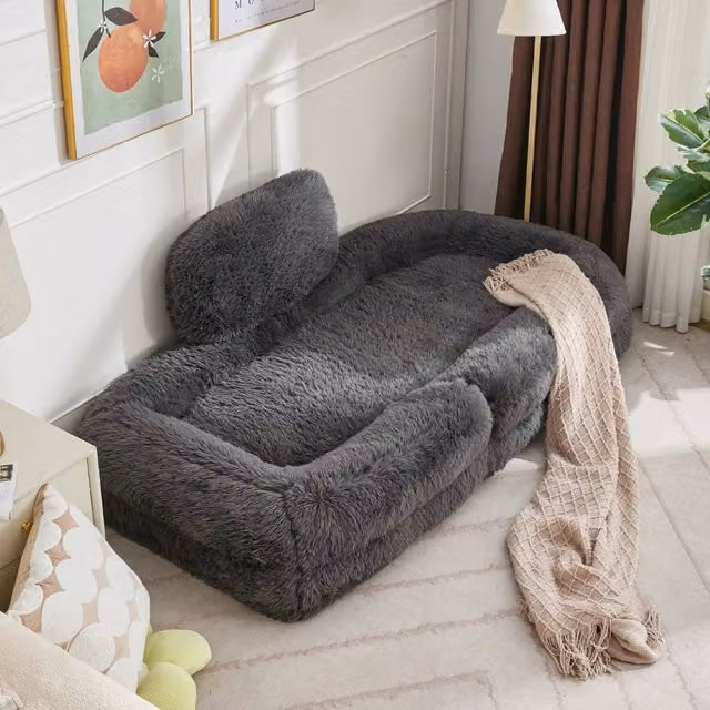 Poltrona reclinabile relax MIVRAY in tessuto grigio con struttura in metallo e imbottitura in schiuma