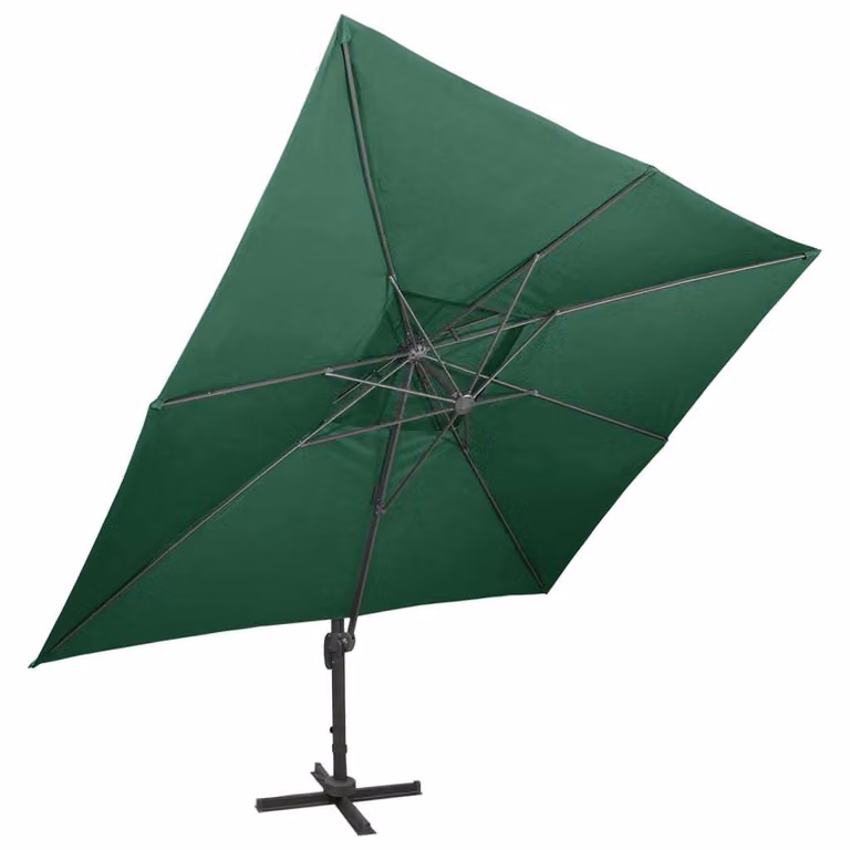 vidaXL Ombrello Ampel con ventilazione 400x300 cm Verde