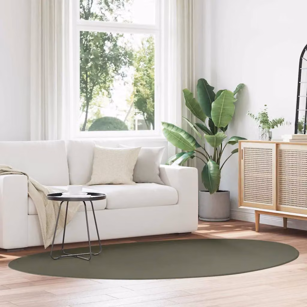 Tappeto moderno vidaXL HUARTE Verde foresta, L 160 cm x P 230 cm, in poliestere lavabile e antiscivolo