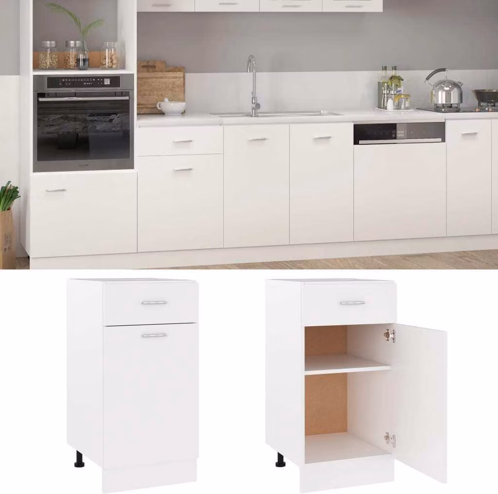 Armadio Inferiore Cassetto “Lyon” Bianco 40x46x81,5