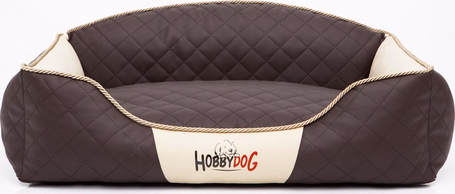 Cuscino per cani Cesto per cani Divano per cani domestici Lavabile - Elite - 84 x 65 x 28 cm [taglia: XL] - Marrone con beige