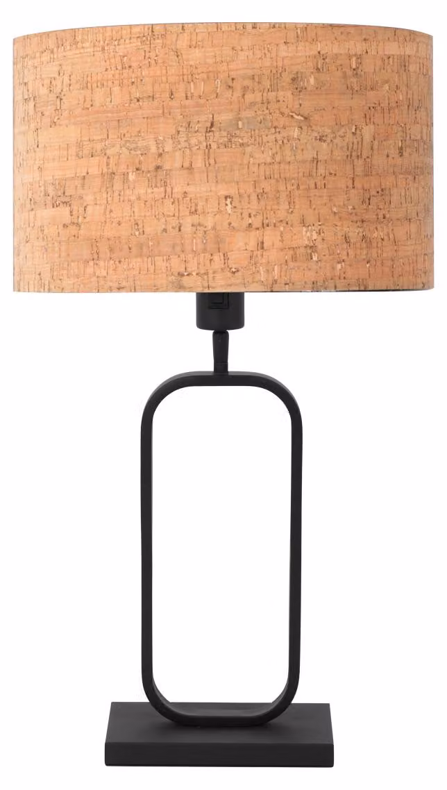 Lampada da tavolo - nero - Stang - metallo tessile - lampada da comodino - E27 - 4805ZW - Steinhauer
