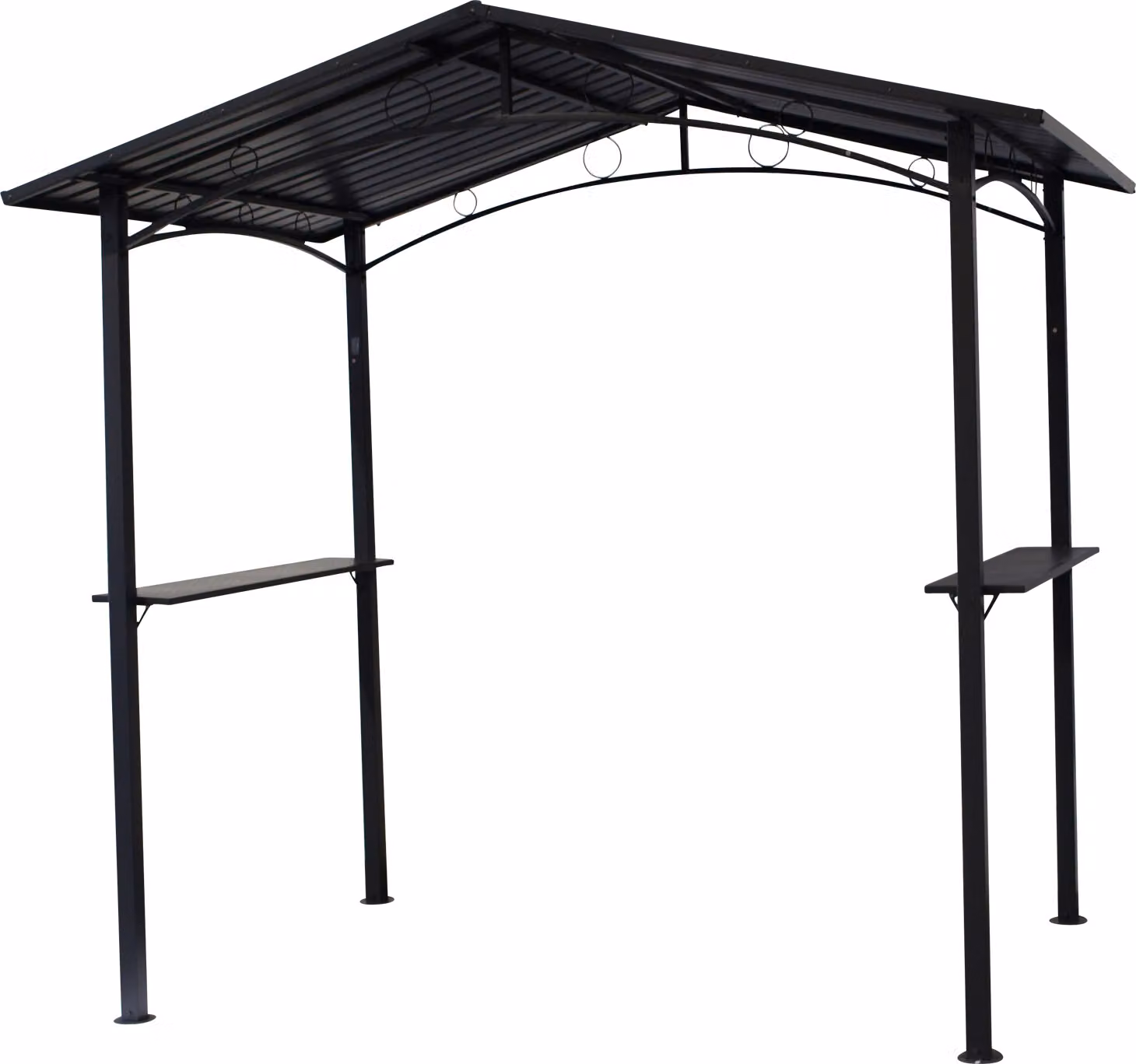 DEGAMO Gazebo barbecue Gazebo da giardino TOULOUSE, struttura e tetto in metallo grigio scuro
