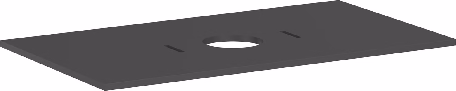 hansgrohe Xilesa E Console avec découpe au centre pour lavabo à poser sans trou de robinetterie, 980x550x16mm, 54276760, 54276760