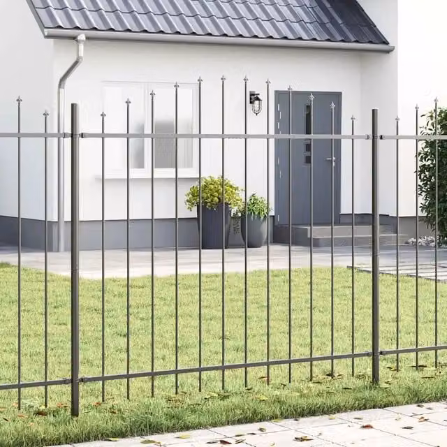 Recinzione per Giardino WOERDEN 8 pz 170 x 190 cm Grigio 3360133