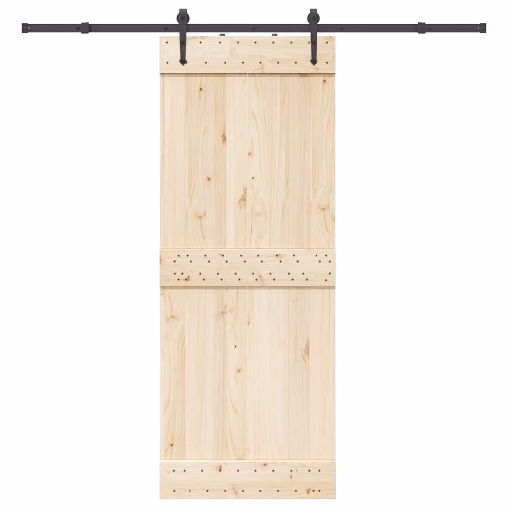 vidaXL Kit di Binari per Porte Scorrevoli in Acciaio Inox Nero Opaco